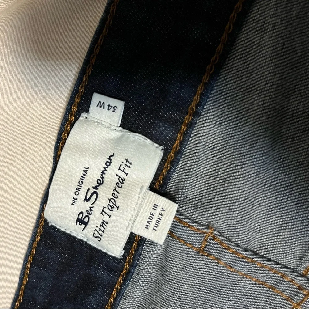Ben Sherman Raw Dark Blue Denim - Picture 4 of 13